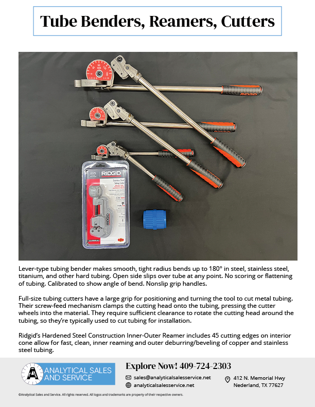 Tube Bender-Reamer-Cutter